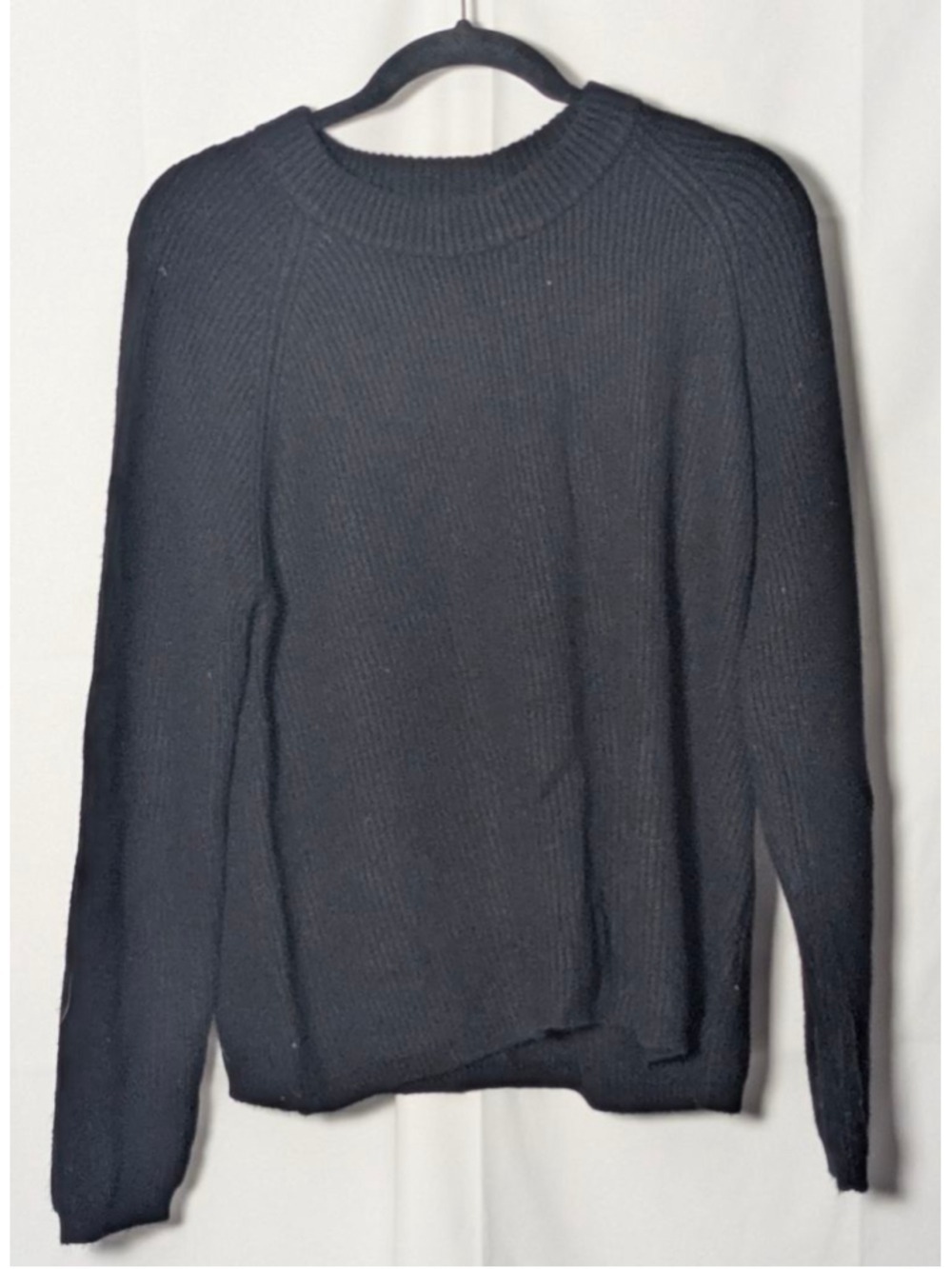 Tahari Black Ribbed Knit Sweater Crewneck Women's Large